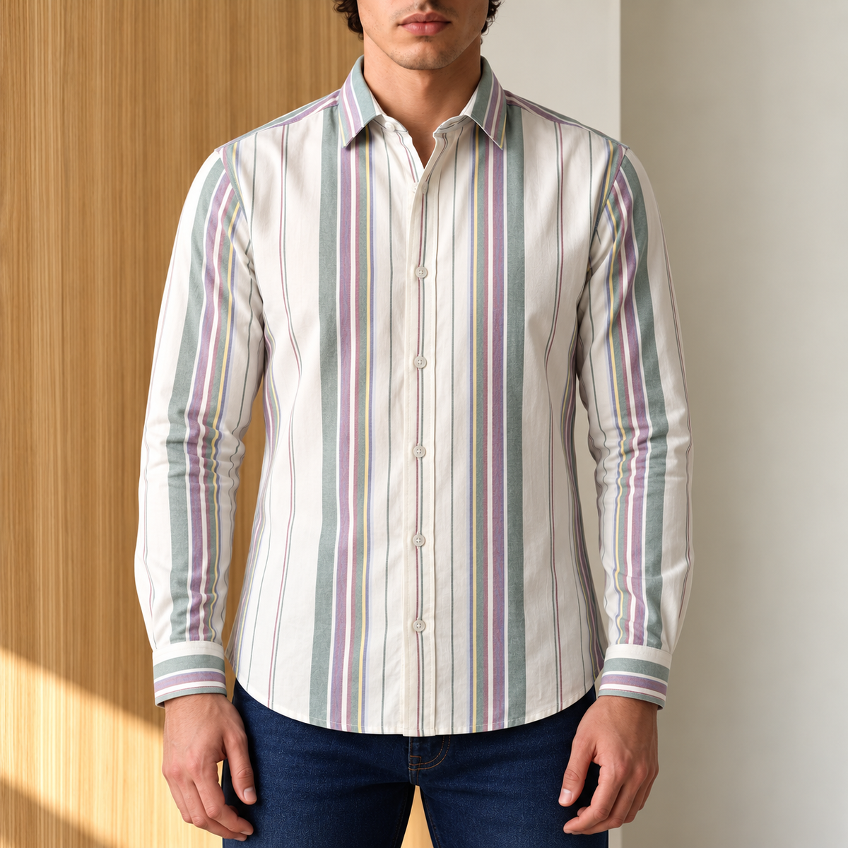 Ecru Awning Stripe Shirt