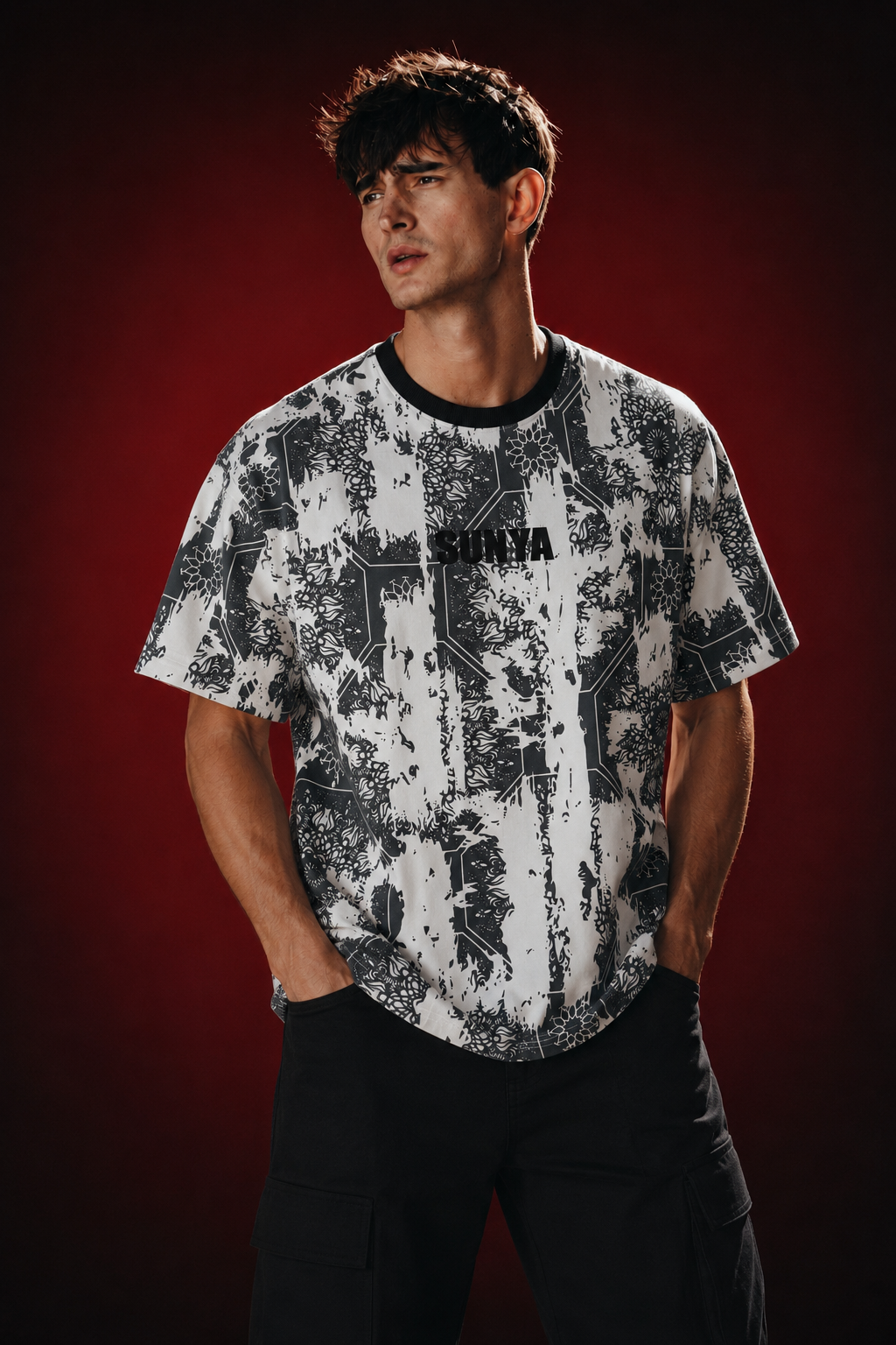 KSHAYA premium half-sleeve tee | Zerowave Collection | front view | THE SUNYA