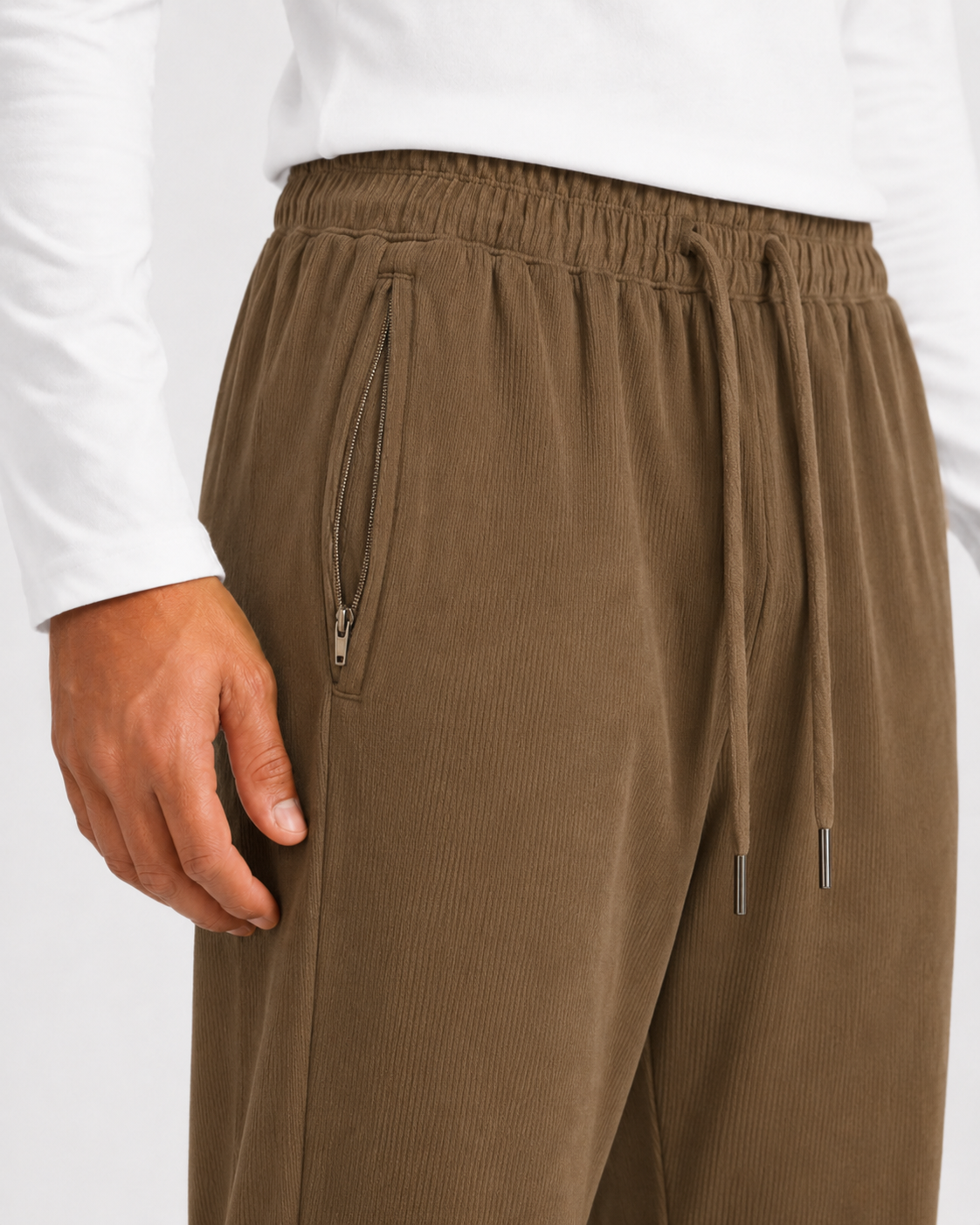 Corduroy Jogger in VALUKA — on model