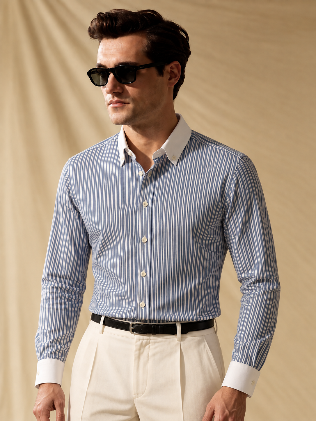 GEMINI Cotton Shirt — Blue