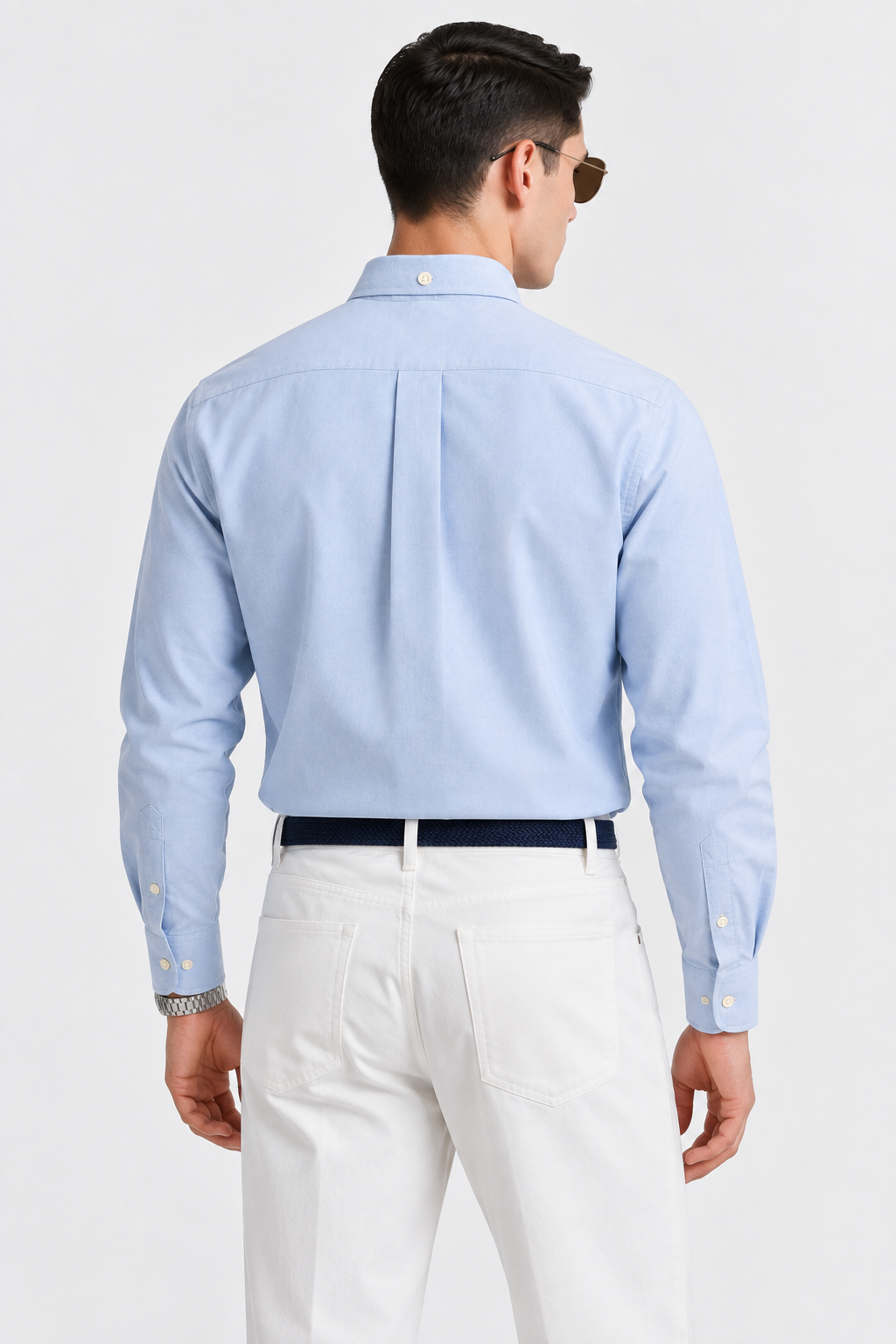 AQUARIUS Cotton Shirt — Powder
