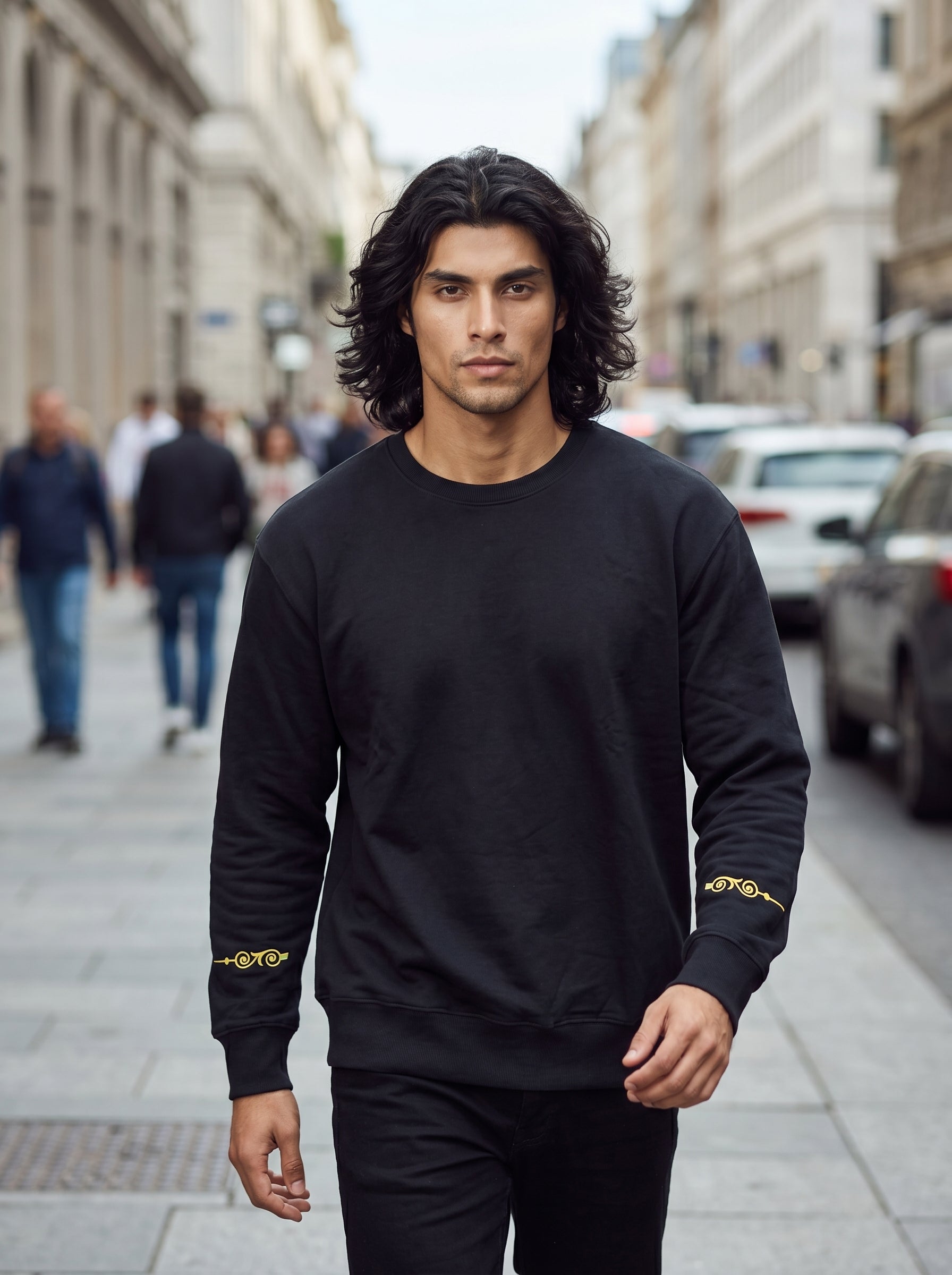 LION'S MAJESTY sweatshirt | 5ᵗʰ Century Collection | on model | THE SUNYA