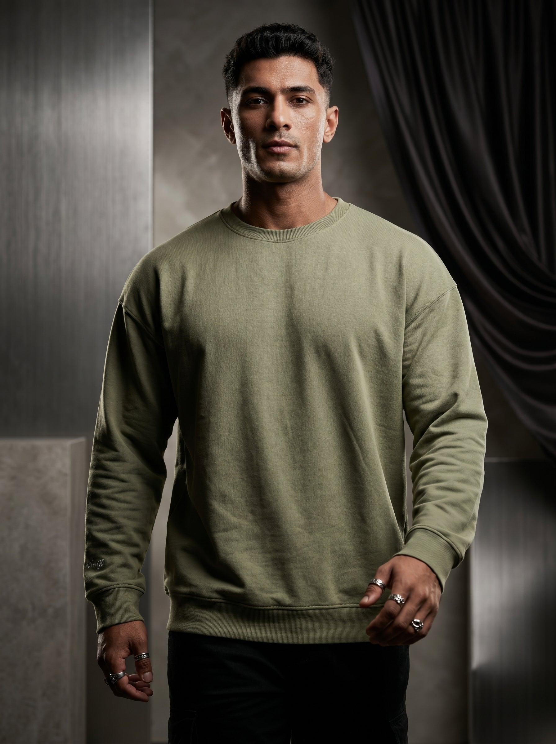 REBIRTH PHOENIX sweatshirt | 5ᵗʰ Century Collection | on model | THE SUNYA