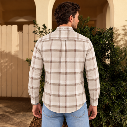 Oat Windowpane Shirt