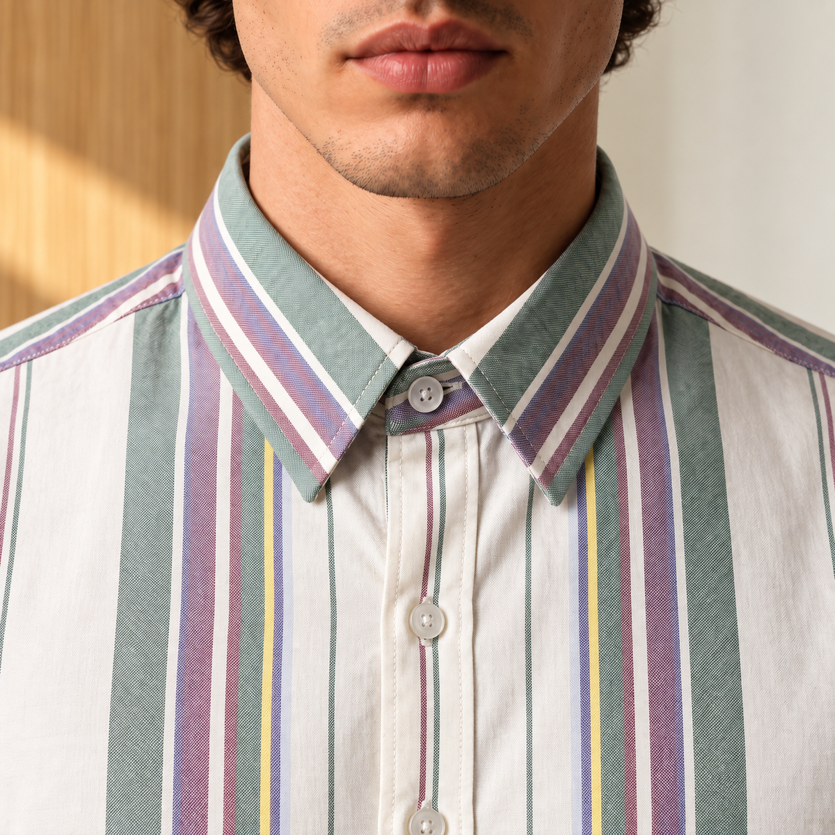 Ecru Awning Stripe Shirt
