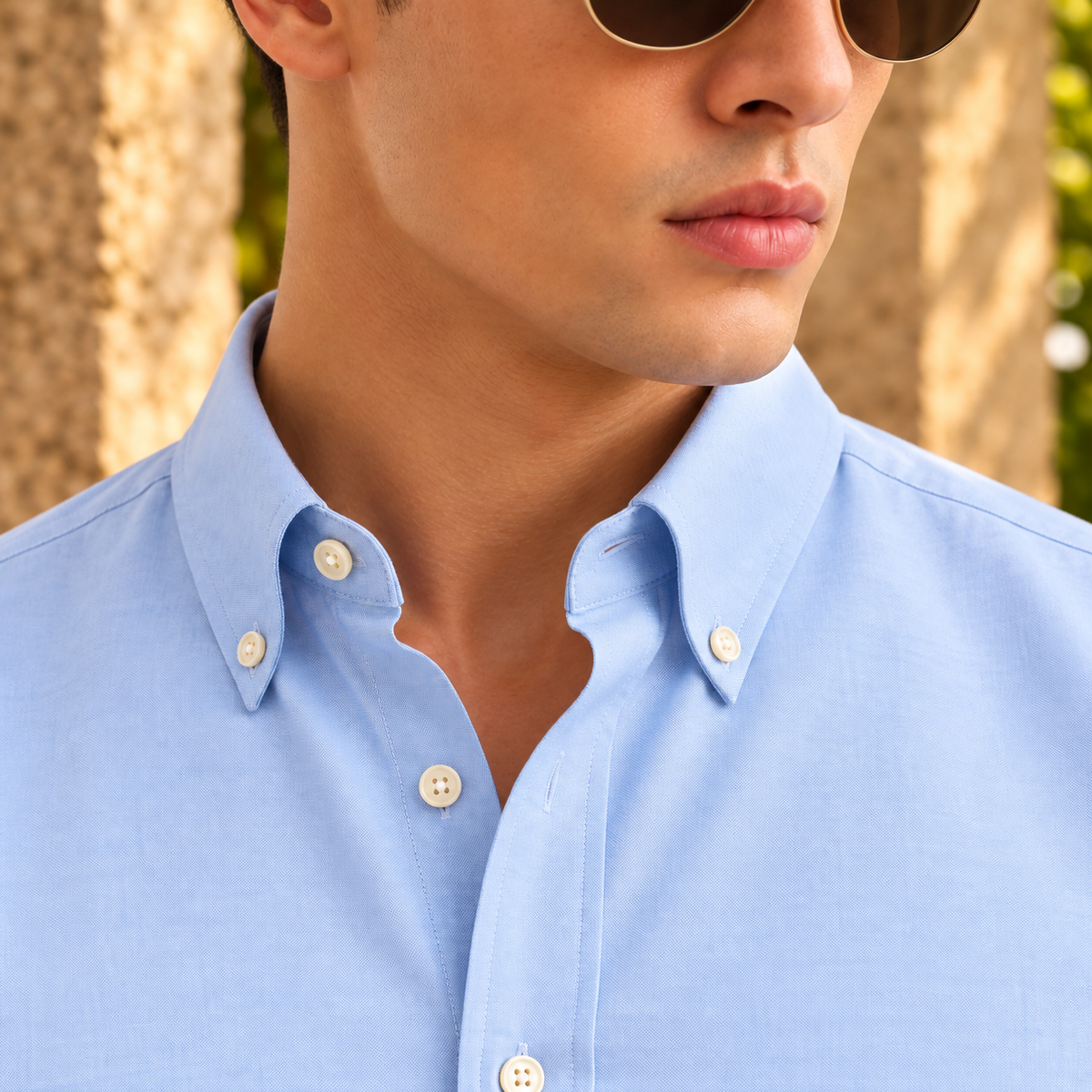 Powder Oxford Shirt