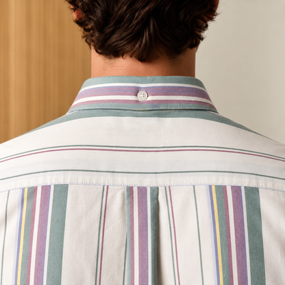 Ecru Awning Stripe Shirt