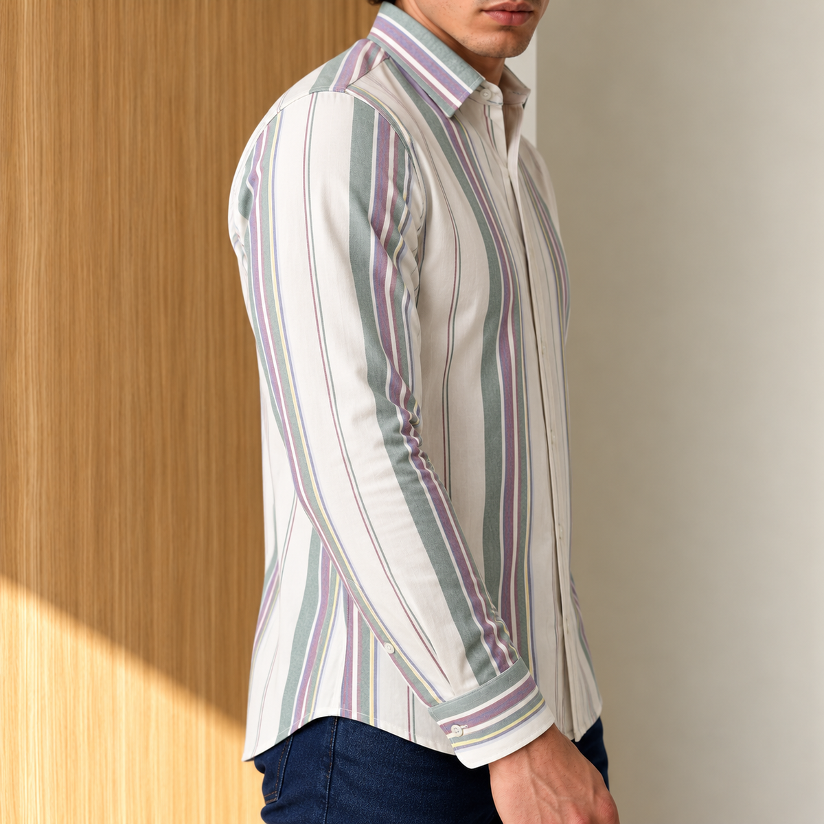 Ecru Awning Stripe Shirt