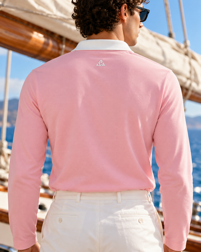 Full Sleeve Oxford Polo — Blush