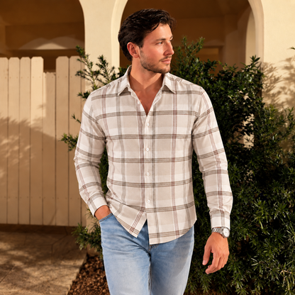 Oat Windowpane Shirt