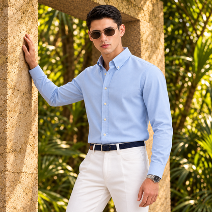 Powder Oxford Shirt