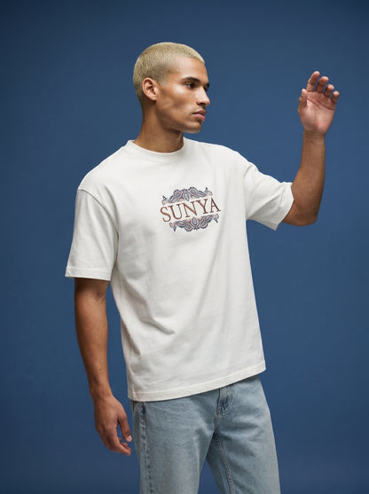 AHAM BRAHMASMI premium half-sleeve tee | Zerowave Collection | detail | THE SUNYA