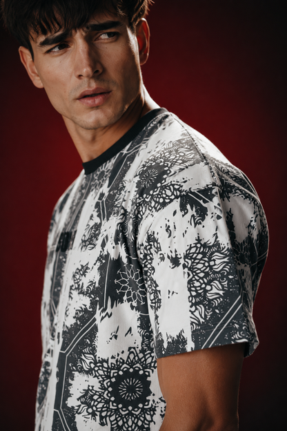 KSHAYA premium half-sleeve tee | Zerowave Collection | detail, side profile | THE SUNYA