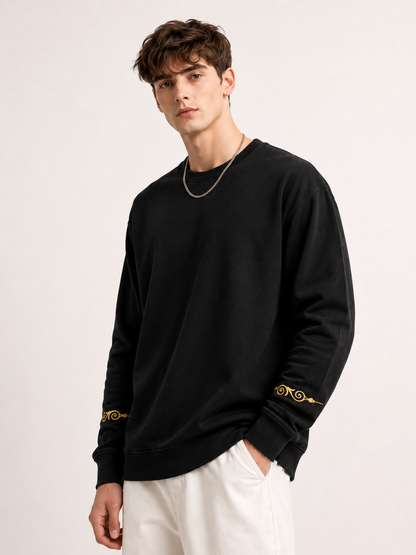 LION'S MAJESTY premium sweatshirt | 5th Century Collection | front view | THE SUNYA
