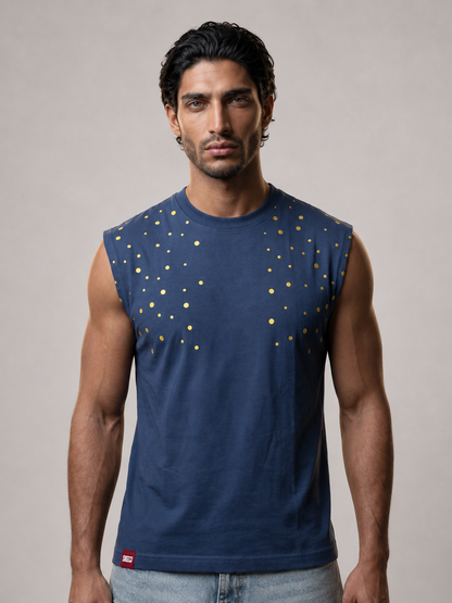 MYSTIC CAT premium sleeveless tee | 5th Century Collection | detail | THE SUNYA