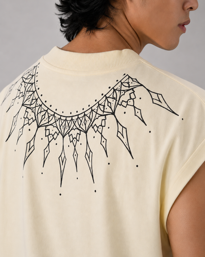 TILL DEATH premium sleeveless tee | 5th Century Collection | detail | THE SUNYA