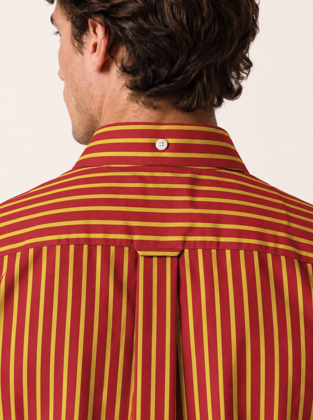 ARIES Cotton Shirt — Scarlet, detail view