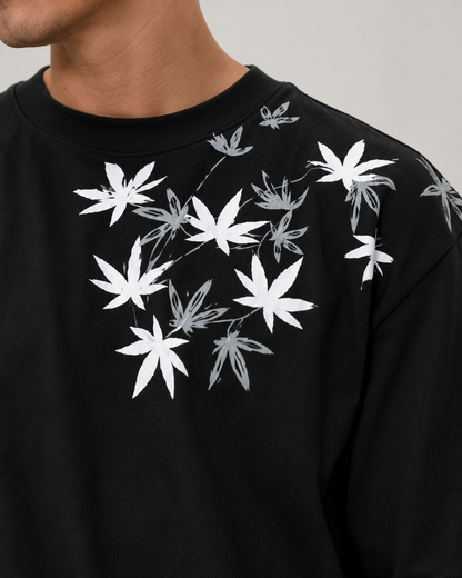 BOTANICAL SERENITY premium half-sleeve tee | 5th Century Collection | detail | THE SUNYA