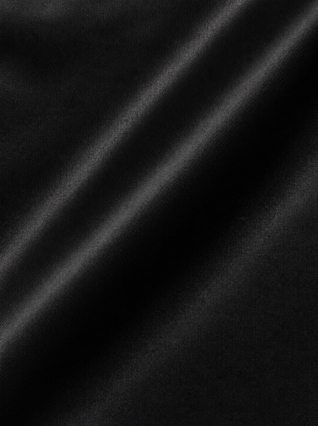 CANCER Satin-Cotton Shirt — Onyx Black, detail view