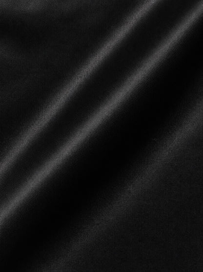 CANCER Satin-Cotton Shirt — Onyx Black, detail view