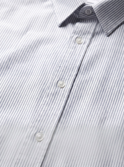 CAPRICORN Cotton Shirt — Graphite, detail view