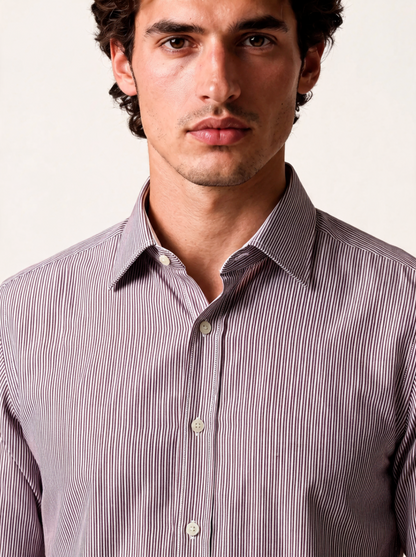 SCORPIO Cotton Shirt — Oxblood