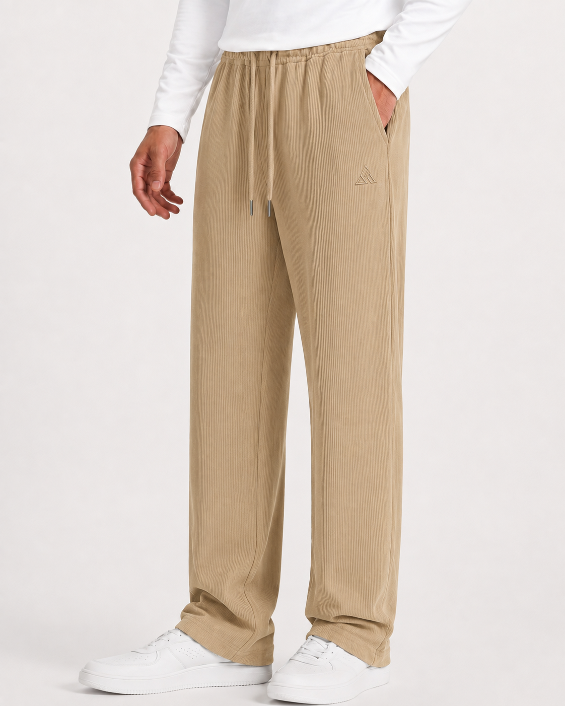 Corduroy Jogger in KSHEER — on model