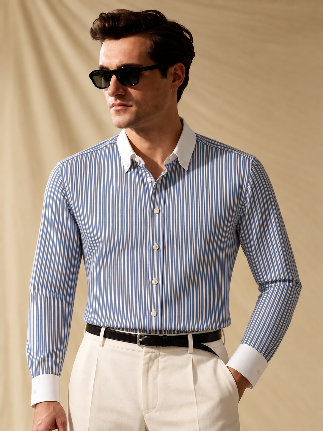 GEMINI Cotton Shirt — Blue