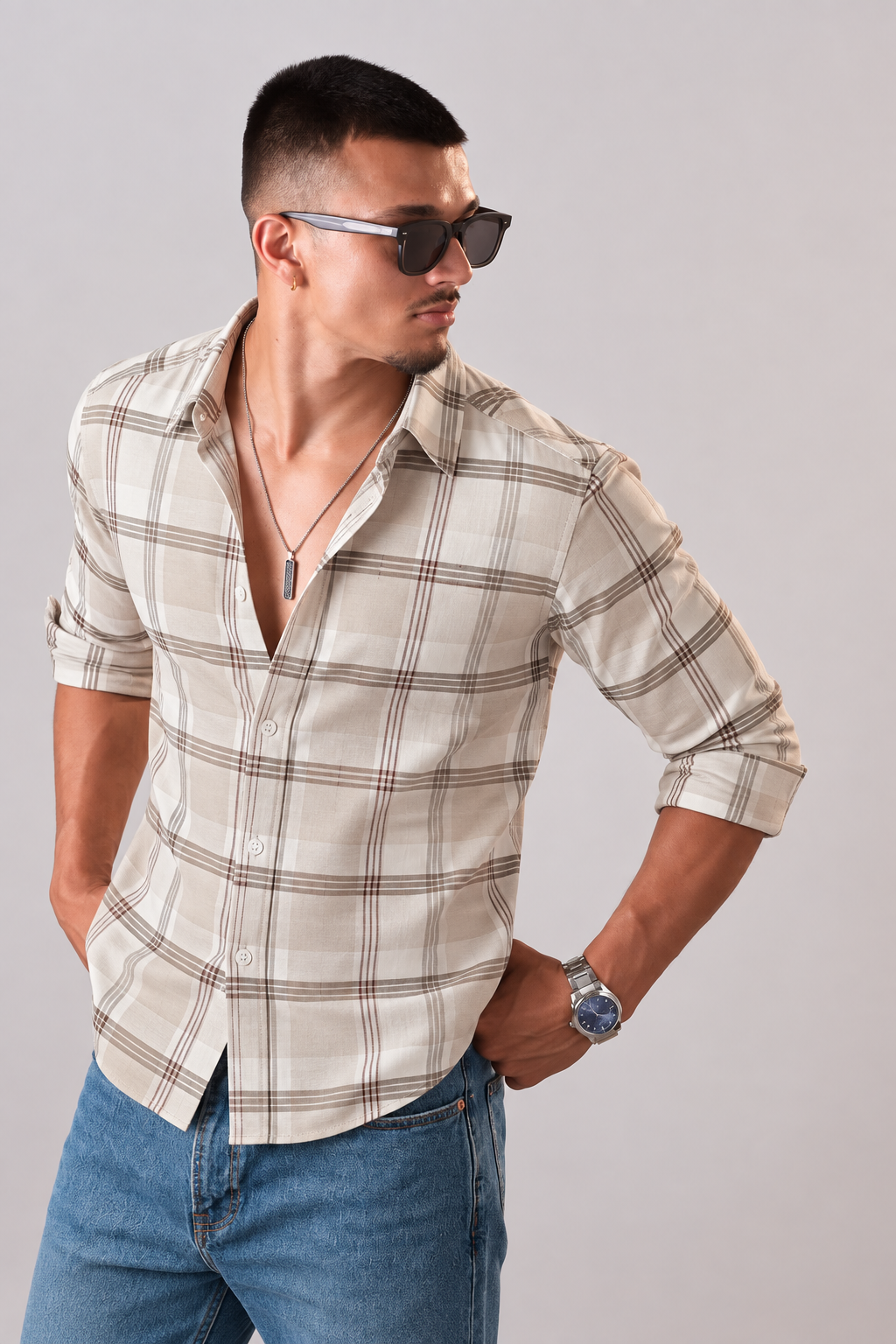 SAGITTARIUS Cotton Shirt — Oat