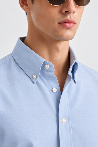 AQUARIUS Cotton Shirt — Powder