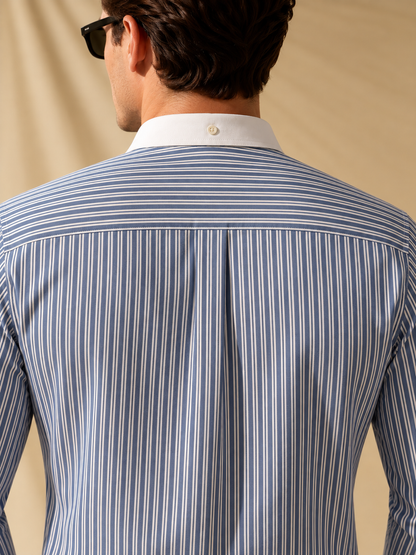 GEMINI Cotton Shirt — Blue