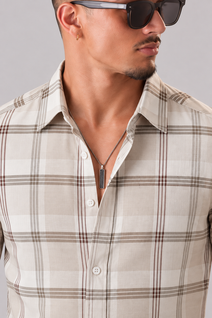 SAGITTARIUS Cotton Shirt — Oat