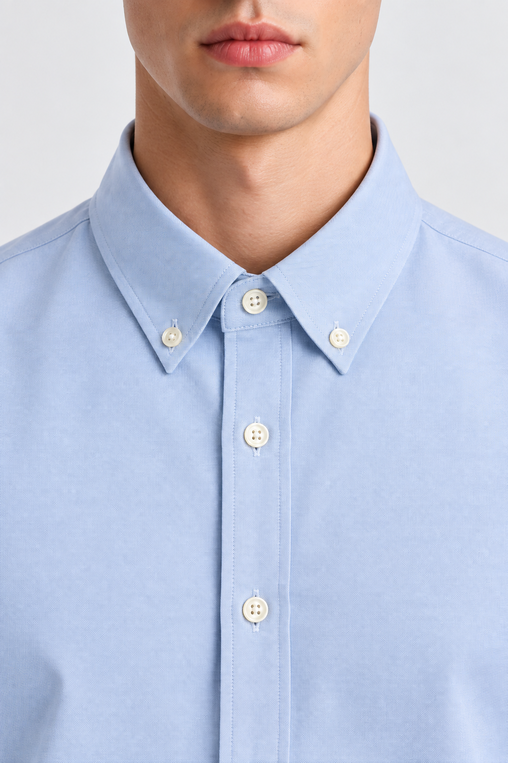 AQUARIUS Cotton Shirt — Powder