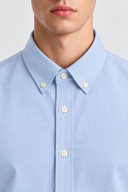 AQUARIUS Cotton Shirt — Powder