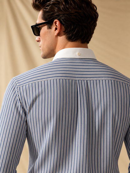 GEMINI Cotton Shirt — Blue