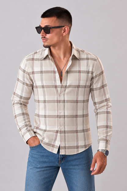 SAGITTARIUS Cotton Shirt — Oat