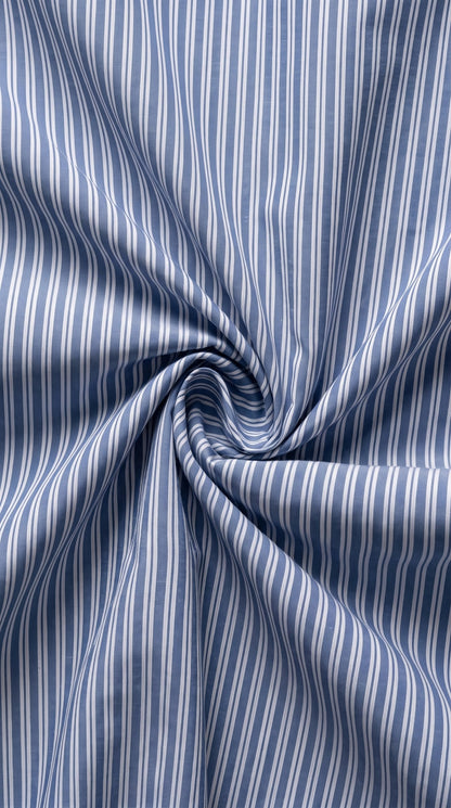 GEMINI Cotton Shirt — Blue, detail view
