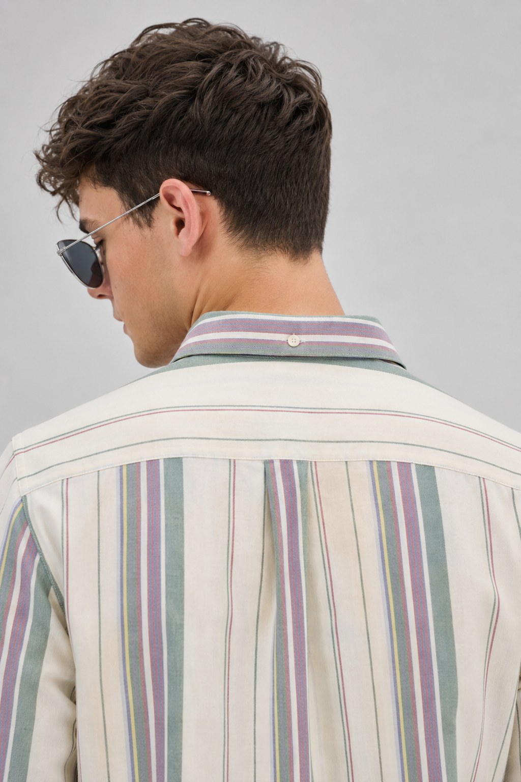 LEO Cotton Shirt — Ecru, detail view