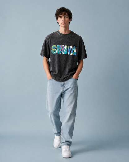 PHOOLONIX premium half-sleeve tee | Zerowave Collection | front view | THE SUNYA