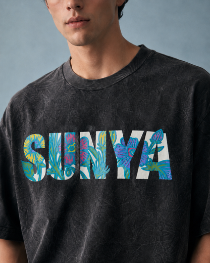 PHOOLONIX premium half-sleeve tee | Zerowave Collection | back view | THE SUNYA
