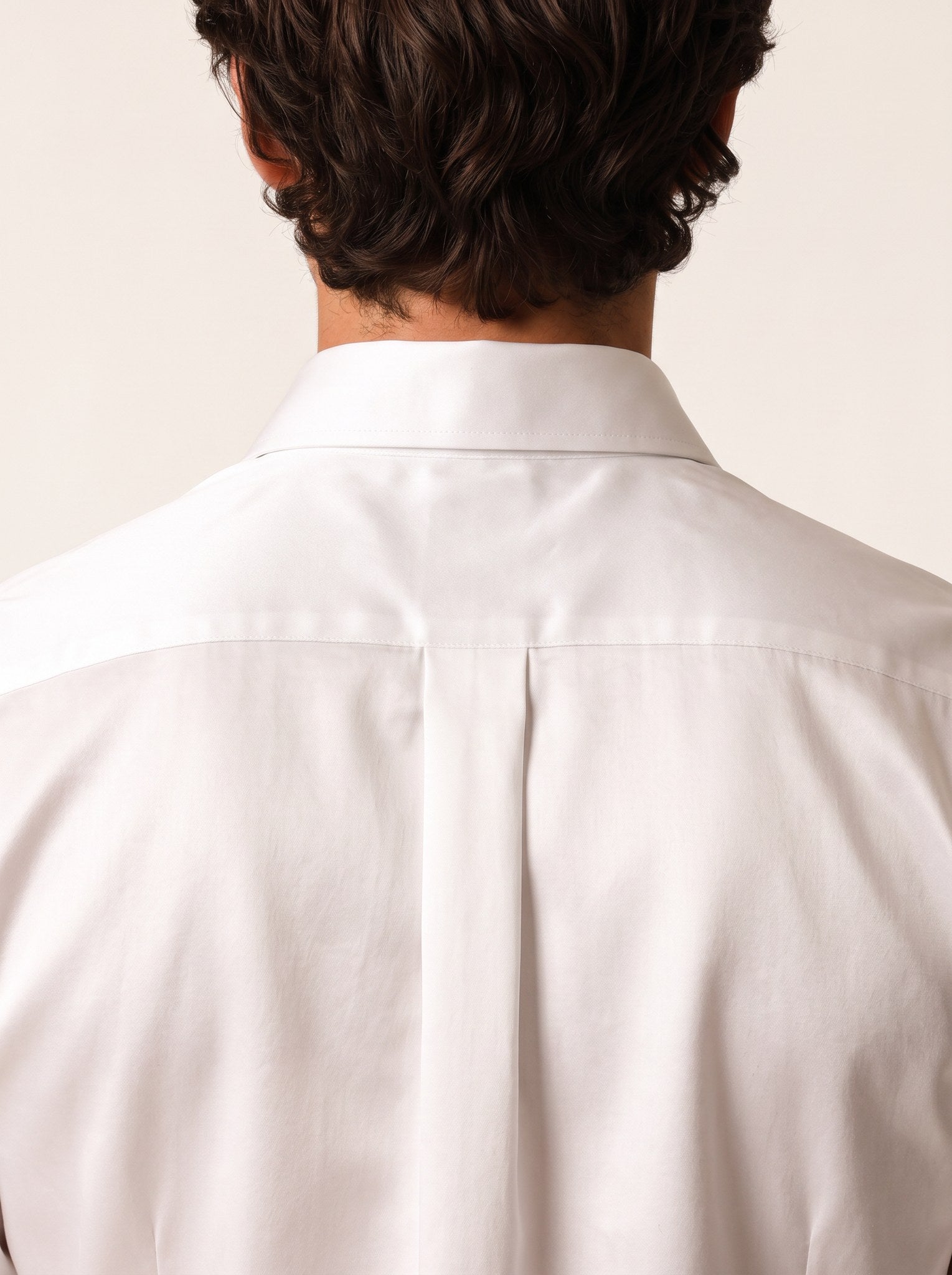 PISCES Satin-Cotton Shirt — Optic White, detail view