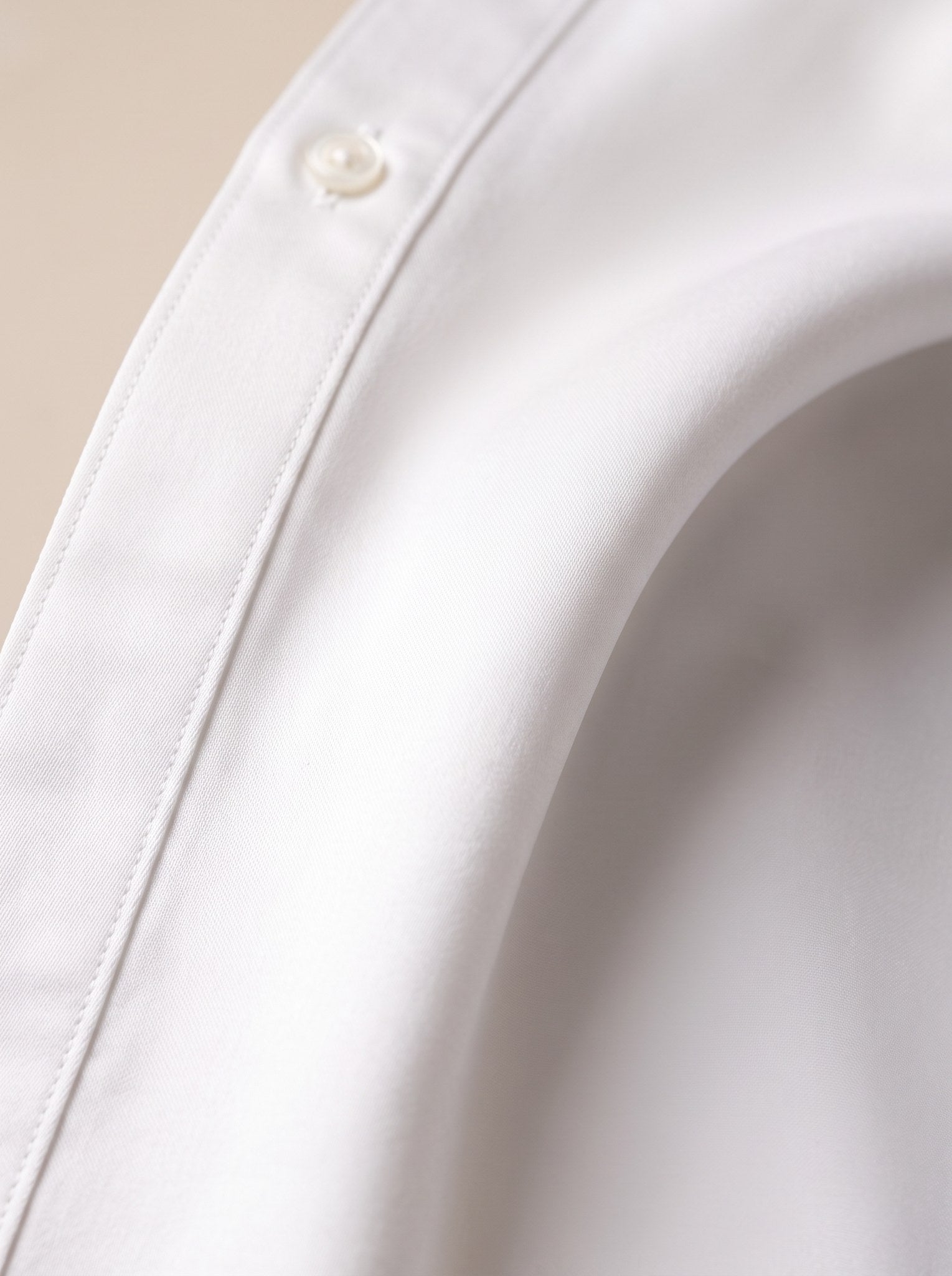 PISCES Satin-Cotton Shirt — Optic White, detail view