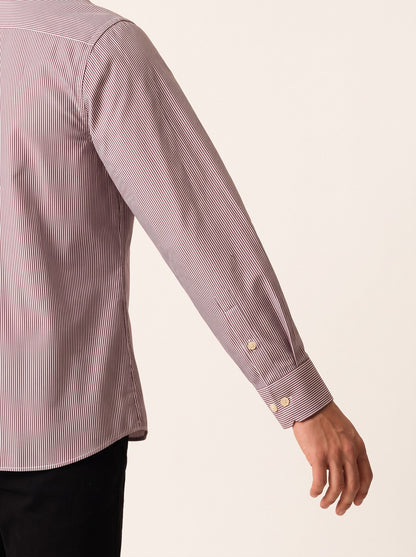SCORPIO Cotton Shirt — Oxblood, side view
