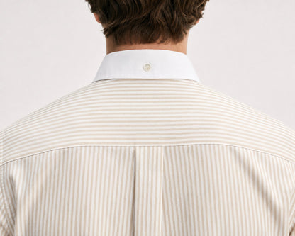 TAURUS Cotton Shirt — Sand, detail view
