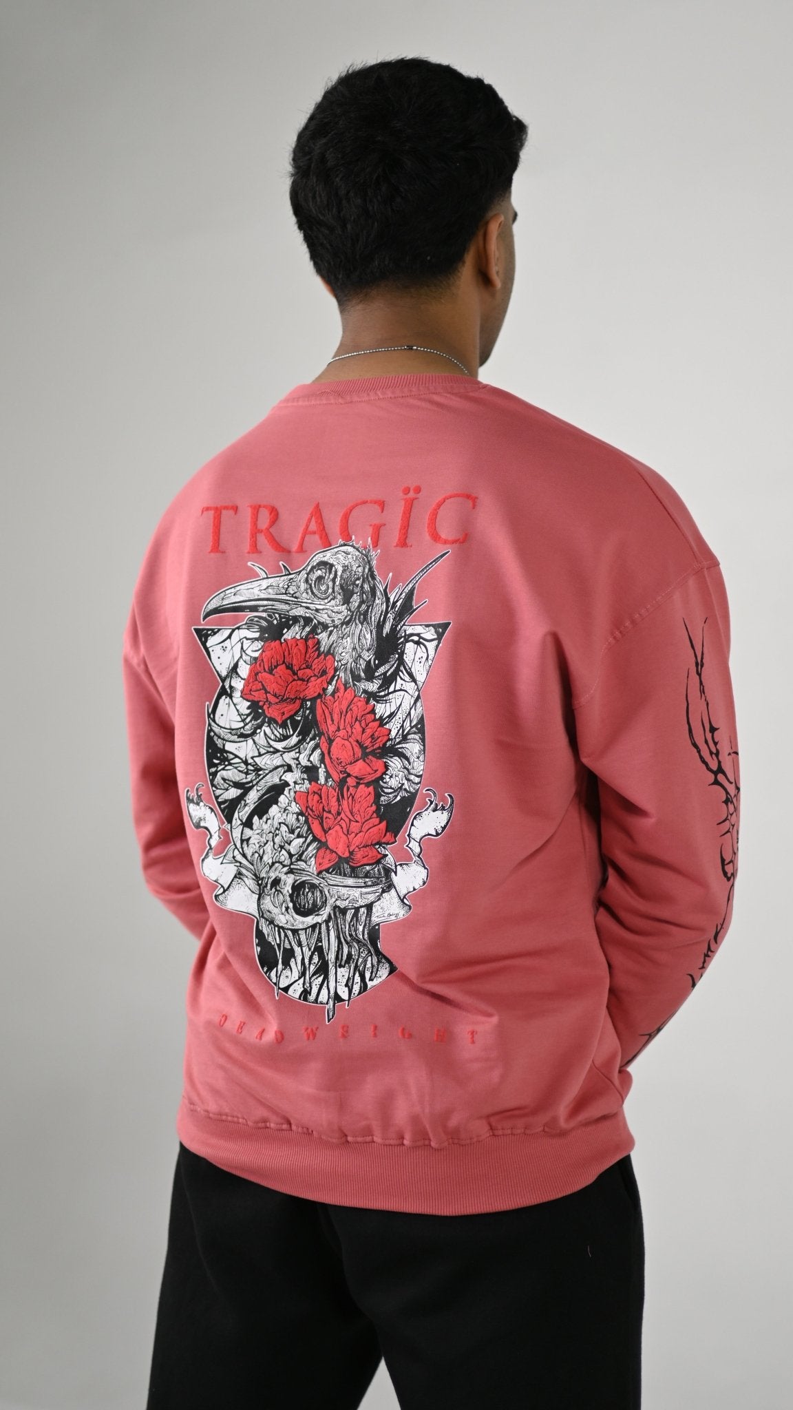TRAGIC BLOOM premium sweatshirt | 5th Century Collection | detail | THE SUNYA