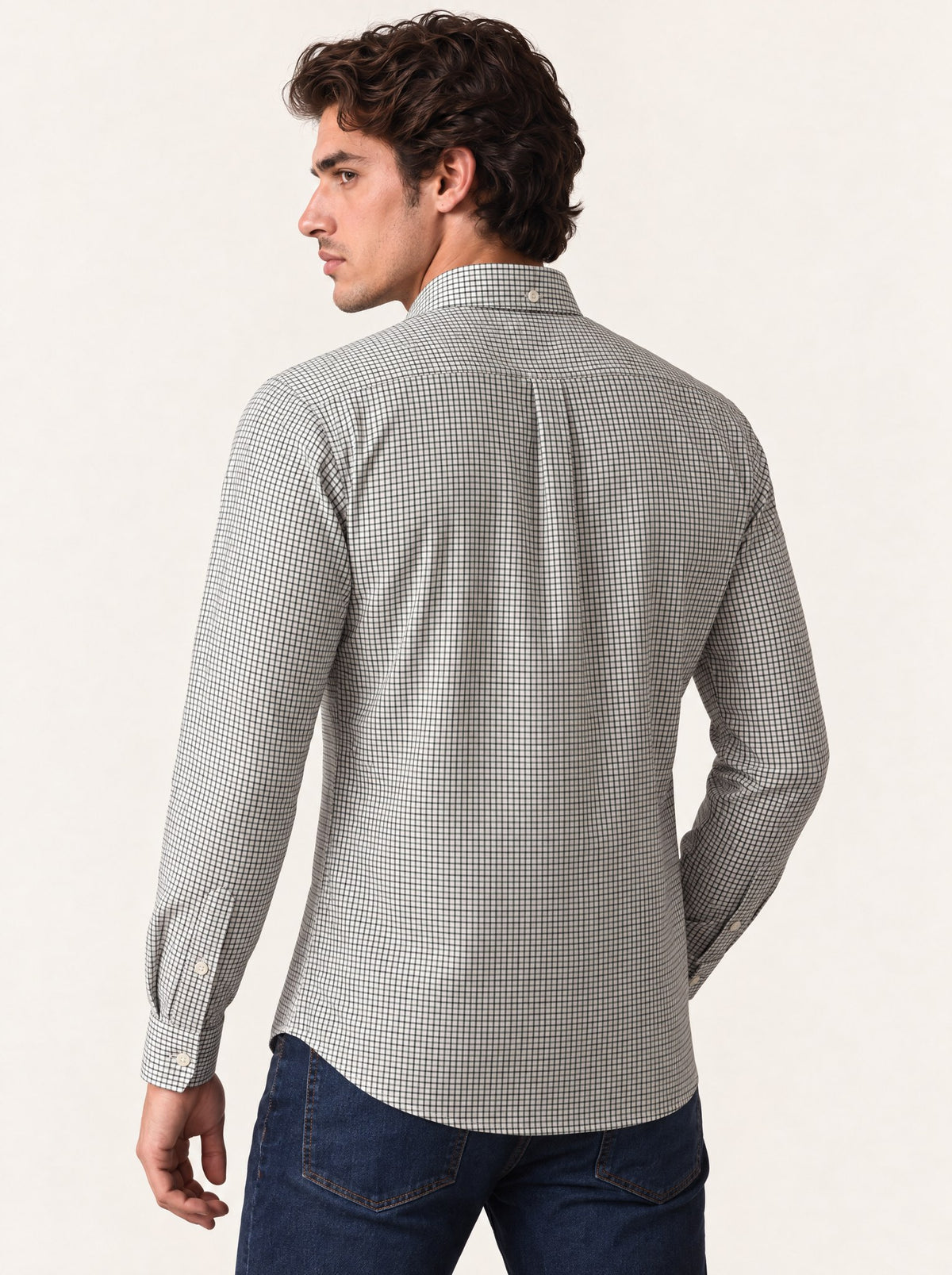 VIRGO Cotton Shirt — Ink, back view