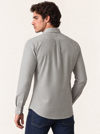 VIRGO Cotton Shirt — Ink, back view