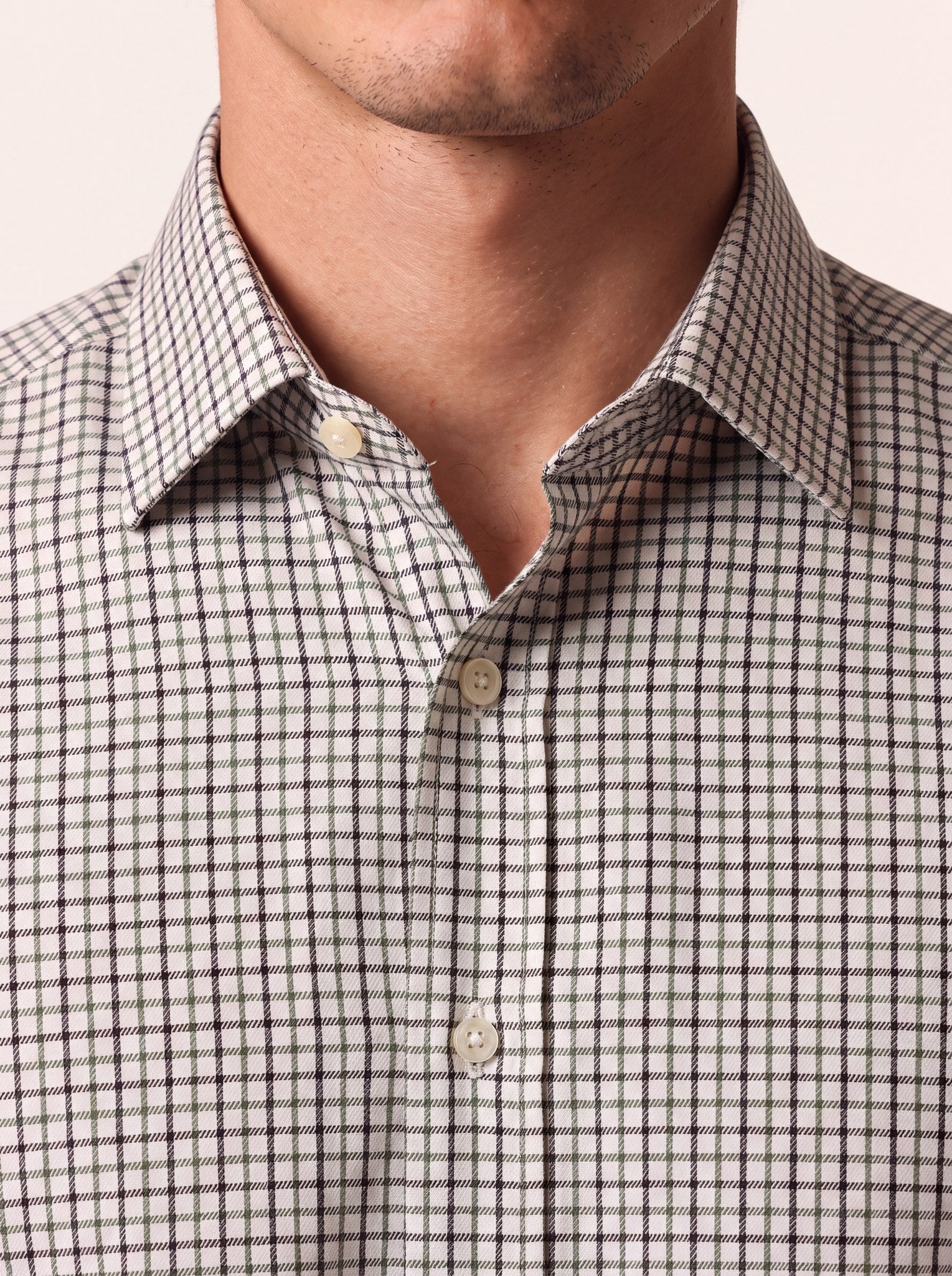 VIRGO Cotton Shirt — Ink, detail view