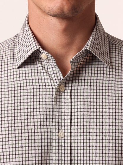VIRGO Cotton Shirt — Ink, detail view